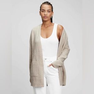 Gap Shaker-Stitch Cardigan • Stone Beige